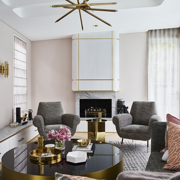 Greg Natale Sydney Interior Design Pink Living Room 